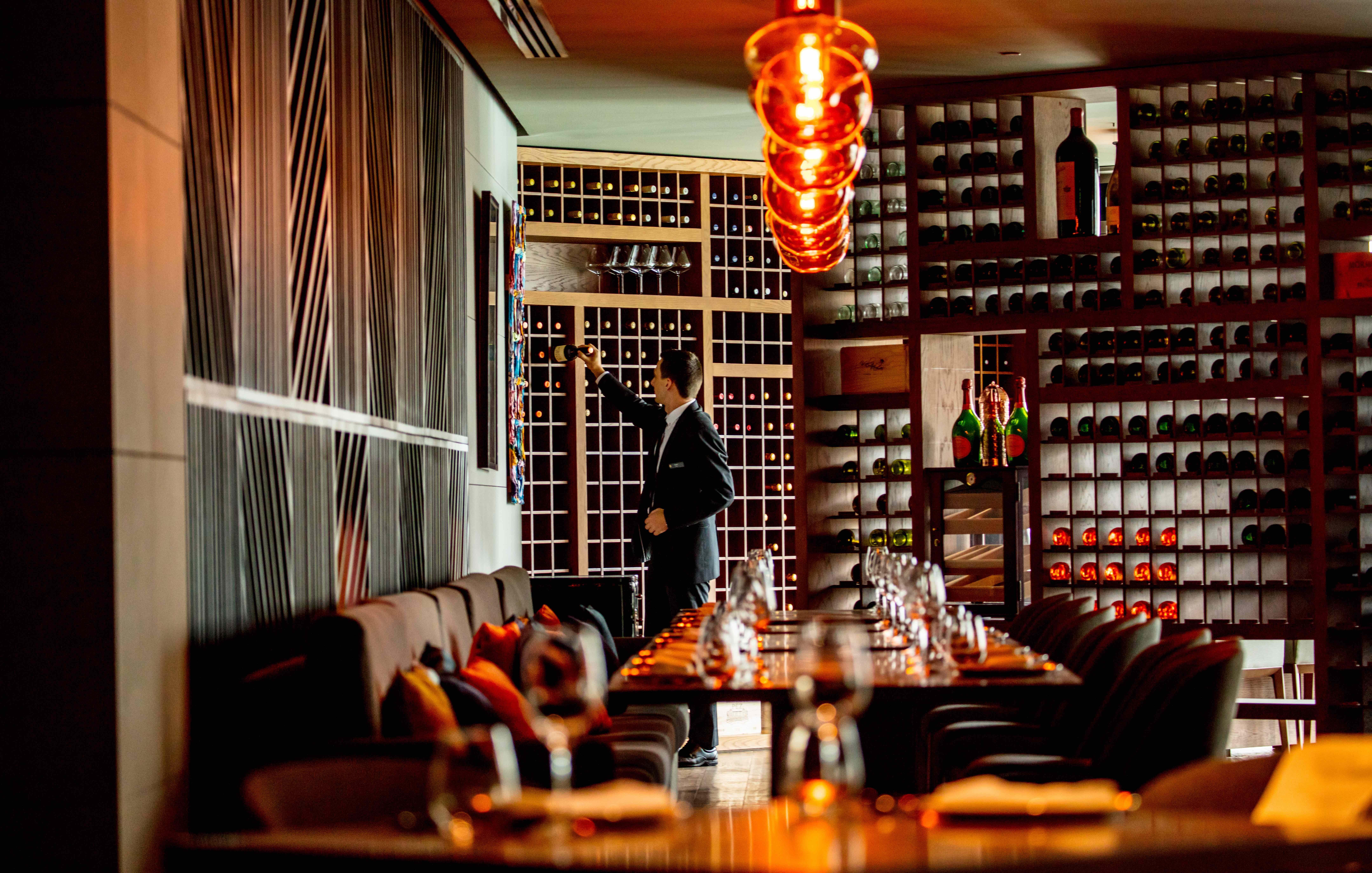 Intercontinental Dubai Marina By Ihg Hotel Exterior photo Wine cellar at the restaurant
